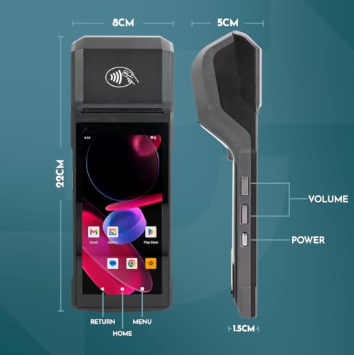 H10 Android 14 POS Terminal, 58mm Printer, Barcode Scanner, NFC - color: With Professional Scanner