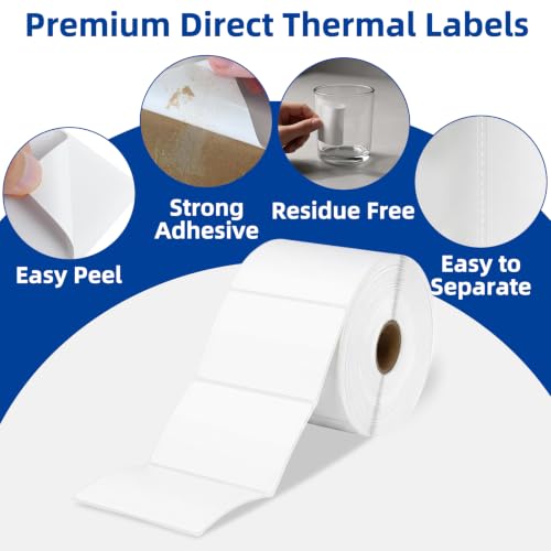 ESSENTIAL 4" x 3" Direct Thermal Labels, 1" Core (850 Labels, 1Roll) - size: 4"x3"
