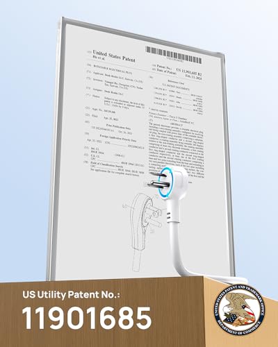 TROND 360° Rotating Power Strip, 1300J Surge Protector, 5ft, White - color: White, size: 5ft, style: 5 Outlets - with Rotating Plug