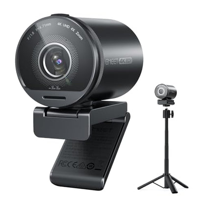 EMEET SmartCam S800-4K Webcam with Tripod for Streaming, Sony 1/2'' Sensor - style: S800 1/2" Sensor with Tripod