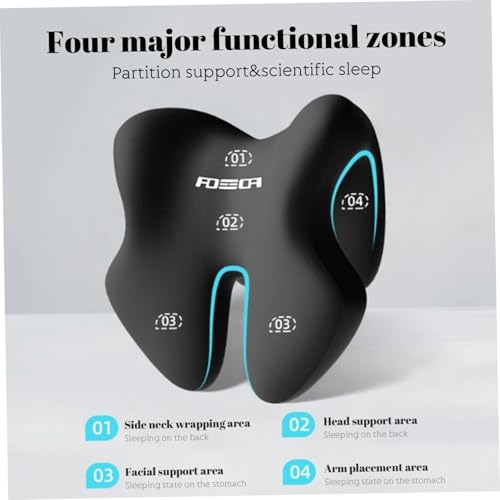 Office Chair Headrest Attachment Memory Foam Neck Support Cushion Adjustable Desk Chair Headrest Pillow for Office Home Gaming Comfort