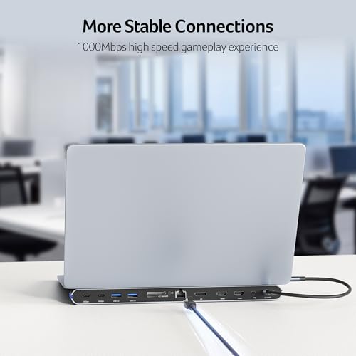 Acer Docking Station 3 Monitors, Laptop Docking Station Stand with 2HDMI+DP
