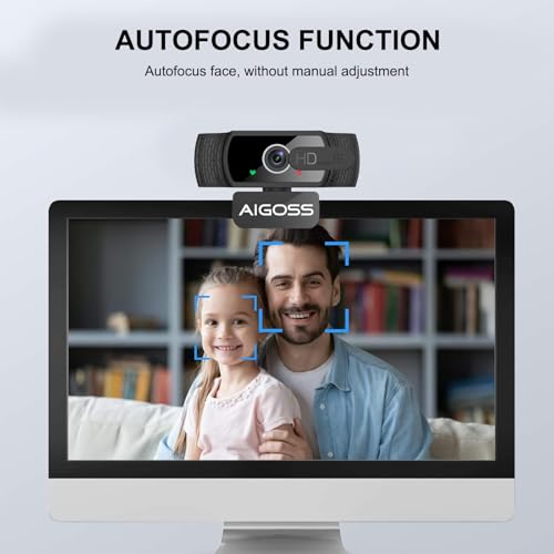 Wodgreat 1080P Webcam Computer Camera with Microphone & 95° Wide View - Auto Light Correction USB Webcam for PC, Mac, Laptop, Desktop - Built-in Privacy Cover Plug & Play for Zoom/Skype/Streaming