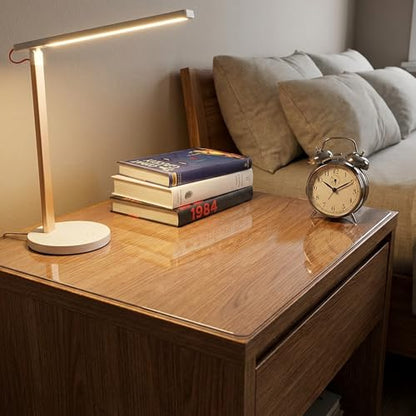 6 Pcs Nightstand Protector, Plastic Bedside Table Covers 15.8 x 23.6 Inch 1.5 mm Thick PVC Clear Table Cover Protector Coffee Tables Cover Multipurpose Clear Desk Mat Rectangle for Nightstand