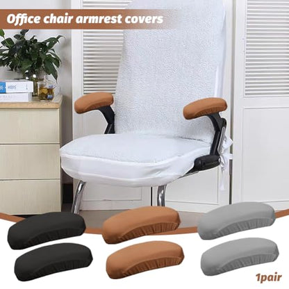 Kakalote Office Chair Armrest Covers, 1pair Stretchable Stretch Computer Chair Slipcover Desk Chairs Arm Cover for Office, Desk, Gaming Chairs (Grey-No Sponge pad) - color: Grey