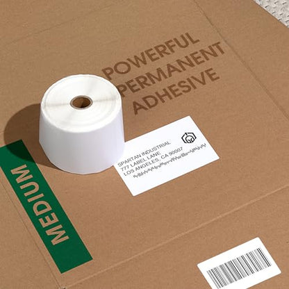1.5" X 1" Direct Thermal Labels (13000 Count, 10 Rolls) - Barcode Stickers | SKU Labels, and Product Identification - Compatible With Zebra Desktop Printers, NOT Rollo Compatible - Spartan Industrial - size: 1.5" X 1"