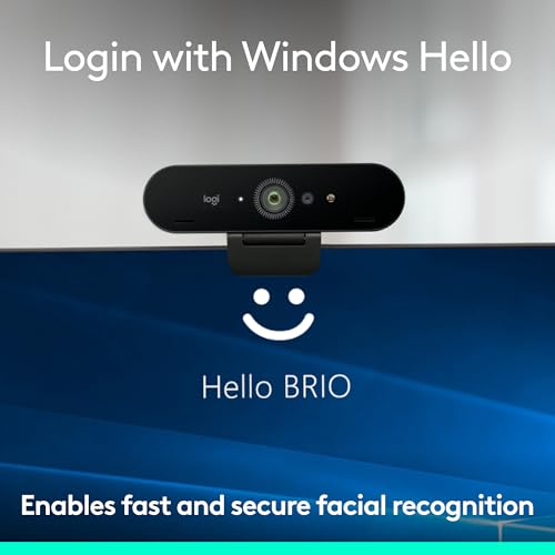 Logitech Brio Ultra 4K HD Webcam for Streaming and Meetings - Black - size: (Pack of 1)