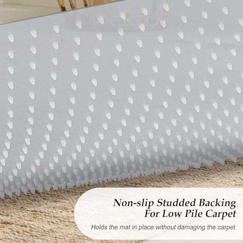 Non-Slip Office Chair Mat for Carpet, 35 x35Inches Clear Plastic Desk Mat for Rolling Chairs, Waterproof and Oil-Resistant, Anti-Fatigue Mat for Standing Desk - color: Carpet-round 36*36