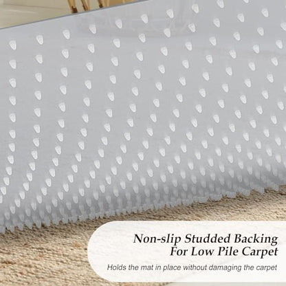 Non-Slip Office Chair Mat for Carpet, 35 x35Inches Clear Plastic Desk Mat for Rolling Chairs, Waterproof and Oil-Resistant, Anti-Fatigue Mat for Standing Desk - color: Carpet-round 36*36