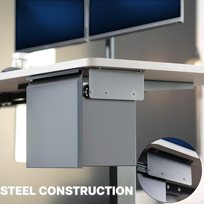 VIVO Black Under Desk Filing Cabinet, MOUNT-FCD1S-B - style: Under Desk Mount