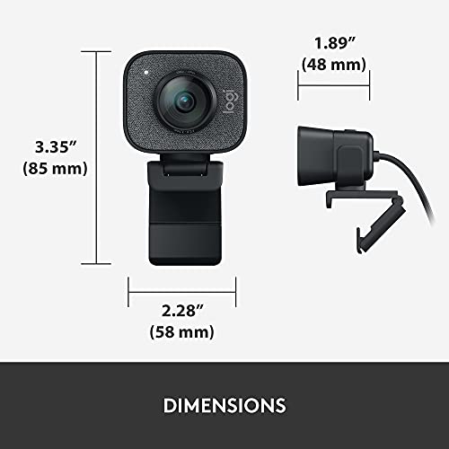 Logitech StreamCam Premium Webcam for Streaming and Content Creation, Full HD 1080p 60 fps, Works with Microsoft Teams, Google Meet, Zoom, Nintendo Switch 2’s new GameChat mode, for PC/Mac – Graphite - color: Graphite