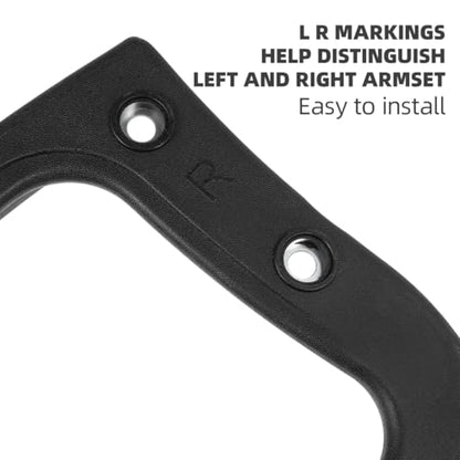 Office Chair Arm Rest Ring Replacement Part 2 Pieces Black