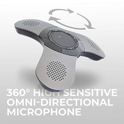 Conference Speaker and Microphone, 360° Voice Pickup, Noise Reduction - size: 1 Pack