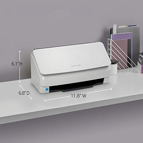 HP Scanjet Pro 2000 s2 Sheet-Feed Scanner (6FW06A), Light Grey, Small (Renewed)