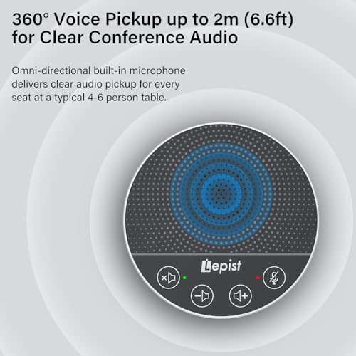 Plug & Play USB Speakerphone,Conference Microphone for Home Office
