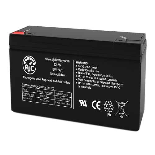 AJC Battery Compatible with Deltec PRM1000 6V 12Ah UPS Battery