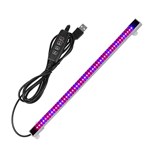 Sondiko LED Grow Light Strip, Auto On&Off Every Day Grow Light with Upgraded Controller, 48 LEDs, 4 Dimmable Levels for Indoor Plants