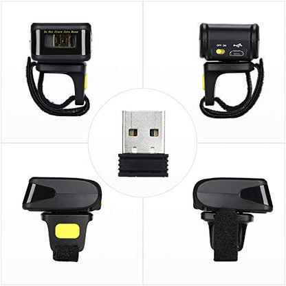 Eyoyo Portable Mini 1D UPC Wireless Wearable Ring Finger Barcode Scanner