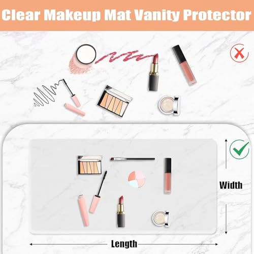 Clear Writing Desk Pad, 11 x 46in Heat Resistant Waterproof PVC Round Edge Durable Desk Protect Mat, Anti-Static Writing Mat Table Protector, 1.5mm