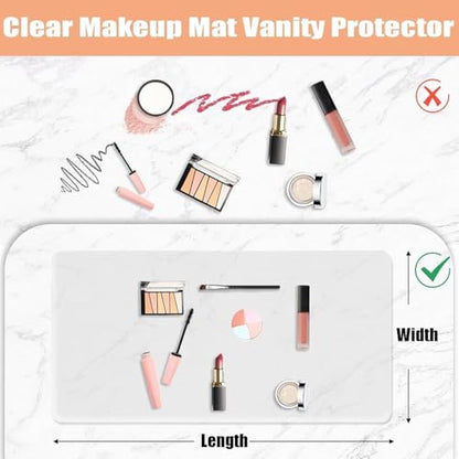 Clear Writing Desk Pad, 11 x 46in Heat Resistant Waterproof PVC Round Edge Durable Desk Protect Mat, Anti-Static Writing Mat Table Protector, 1.5mm