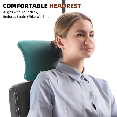 Leather Office Chair,Executive Ergonomic Desk Chair for Home Office, Black - color: Black