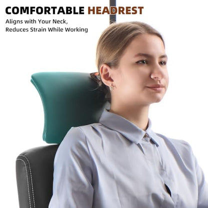 Leather Office Chair,Executive Ergonomic Desk Chair for Home Office, Black - color: Black