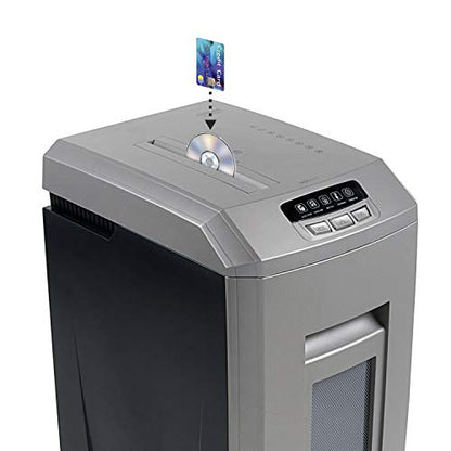 Aurora AU1580MA Professional Grade High Security 15-Sheet Micro-Cut Paper/CD and Credit Card Shredder, 60 Minutes Continuous Run time - style: 15-Sheet MicroCut Shredder