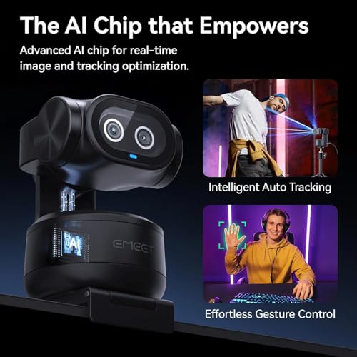 EMEET PIXY Dual-Camera AI-Powered PTZ Camera 4K with Tripod, AI Tracking - style: PIXY Kit Dual-Camera AI PTZ 4K
