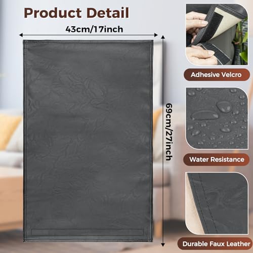 Recliner Headrest Protector Faux Leather Headrest Cover for Recliner Chair Couch Headrest Cover for Furniture Sofa Protector Chair Arm Covers for Home Office 17 x 27In(Dark Grey) - color: Dark Grey, size: 43x69 Cm