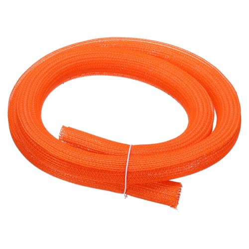 MECCANIXITY Split Sleeve Wire Loom Braided Sleeve 1-1/2" 5Ft Orange - color: Orange, size: 1-1/2" x 5Ft