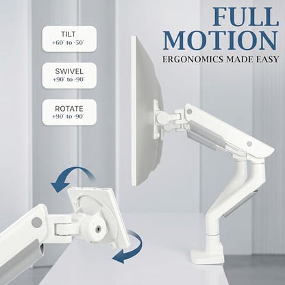 VIVO PRO Heavy Duty, Premium Dual Ultra-Wide Monitor Tension Arm, 24 inch to 38 inch Screens, Holds 59.4 lbs per Arm, Desk Mount Monitor Stand for 2 Ultrawides, White, PRO-ST245W - color: White