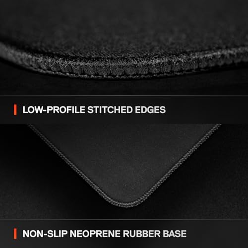 SteelSeries QcK L Performance Speed Gaming Mousepad — Extra Density for a Smooth Glide — Low-Profile Edge Stitching — Non-Slip Neoprene Rubber Base — 16.54 x 19.29 inch — FPS, MOBAs, RTS, MMO - size: Large, style: Speed