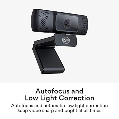 MEE Audio 201W 1080p HD Webcam with Mini Tripod, Wide Angle Lens, Microphone, Autofocus, Low Light Correction for Zoom Video Calling; USB Streaming Web Camera for Computer PC Mac Laptop Desktop - style: 1080p Wide Angle & Tripod