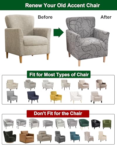 CRFATOP Accent Chair Cover, Stretch Armchair Slipcover for Living Room - color: Color A10