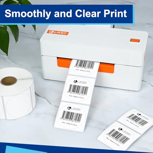 LLIKED 2 Inch Circle Thermal Labels, 7500 Direct Thermal Sticker Labels - size: 10 Rolls