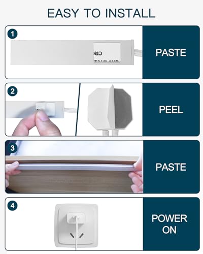 Daymeet Motion Sensor Dimmable 12 Inch Ultra Thin Under Cabinet Lighting, Under Cabinet Lights Plug in, Super Bright LED Lights Bar Under Counter Lights Indoor for Kitchen, Shelf, Closet (3 Pack)