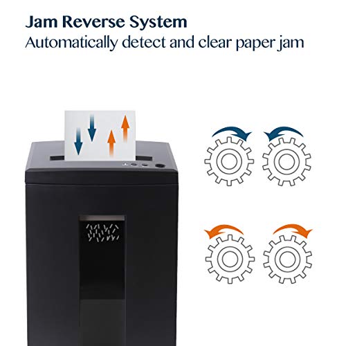 WOLVERINE SD9112 P5 Super Micro Cut Shredder, 10-Sheet, 60 Min, 6Gal Bin, Ultra Quiet, Black - size: 10-Sheet Level P5-Black