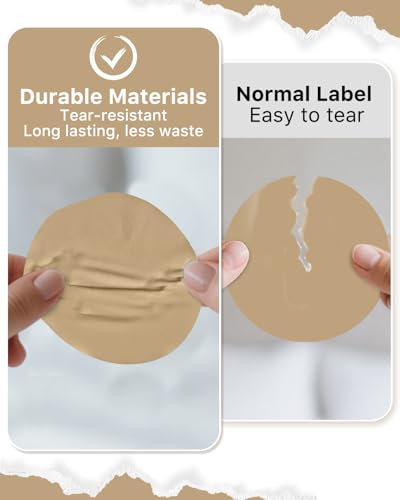iEager 3 Inch Brown Circle Thermal Labels, Durable Round Thermal Label - color: Brown, size: 3 INCH
