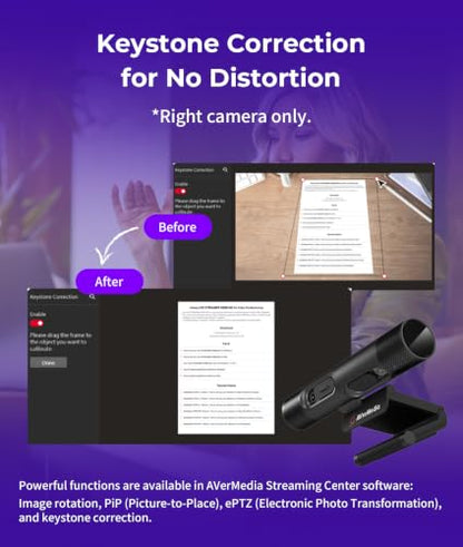 AVerMedia PW313D DualCam 2K Document Camera for Trading Cards, Miniatures - style: 2K30 DualCam