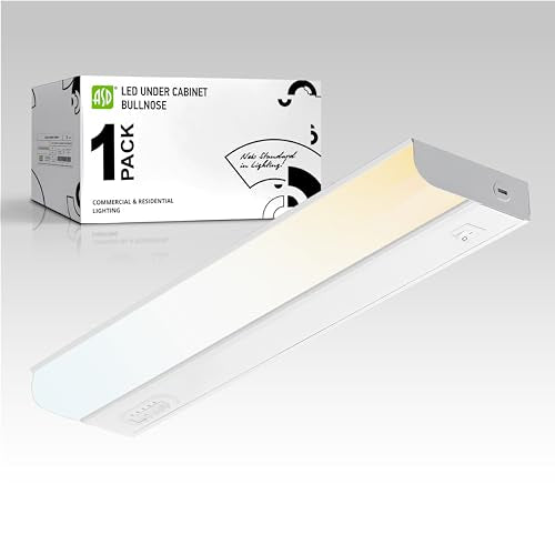 ASD LED Under Cabinet Lighting Hardwired, 18 Inch 10W 2700K-5000K Selectable, 807LM, CRI90+, Direct Wire Linkable Under Counter Lights for Kitchen, Dimmable Under Cabinet Lights, White, UL Certified - color: 18 Inch White, size: 1 Pack
