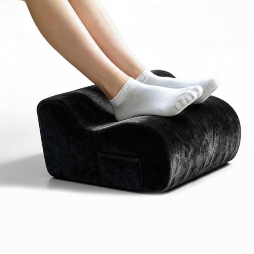 Foot Rest for Under Desk at Work,Used to Support The Feet (Black, 001) | At Work Ergonomic Footrest,Support Foot Pillow,with Washable Cover,for Home and Office - color: Black, size: 001
