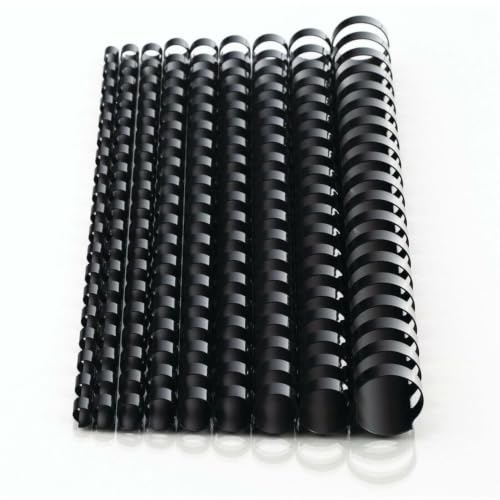 Mead CombBind Binding Spines/Spirals/Coils/Combs, 9/16", 105 Sheet Capacity, Black, 125 Pack (4000138) - size: 9/16"