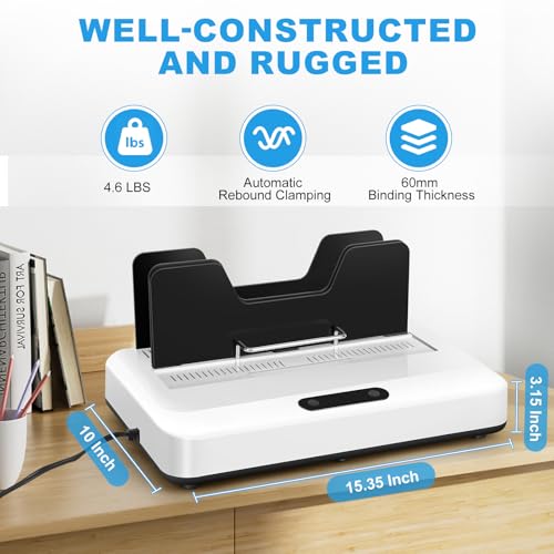 Thermal Binding Machine, 500 Sheets Capacity, No Preheat Time, Digital Touch Panel with Air Cooling, Electric Binder for A4/A5/Letter Size Business Documents, Office and Home Projects
