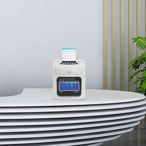 Calculating Time Clock Small Business Punch Pak Check in and Out Machine with 50 Time Cards Electronic Time Recorder for Companies, Units