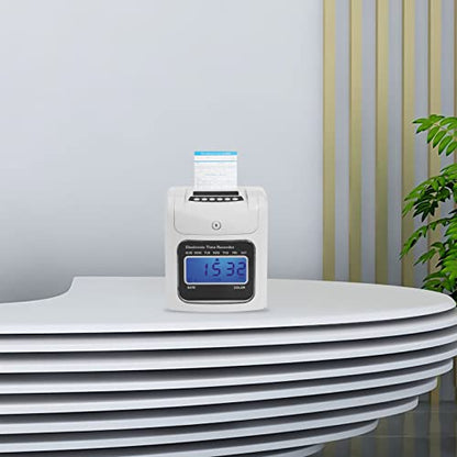 Calculating Time Clock Small Business Punch Pak Check in and Out Machine with 50 Time Cards Electronic Time Recorder for Companies, Units