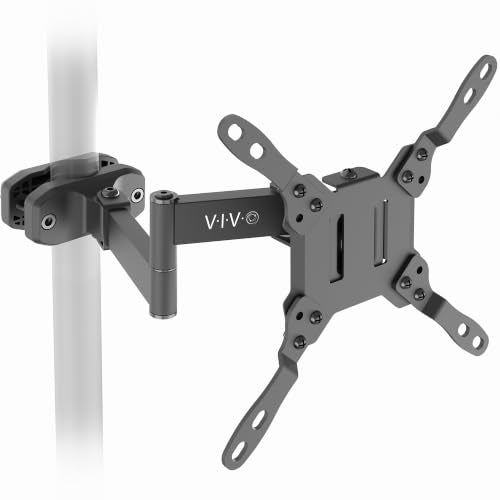 VIVO Black Pole Mount Monitor Arm - color: Black, size: 23 to 43" screens