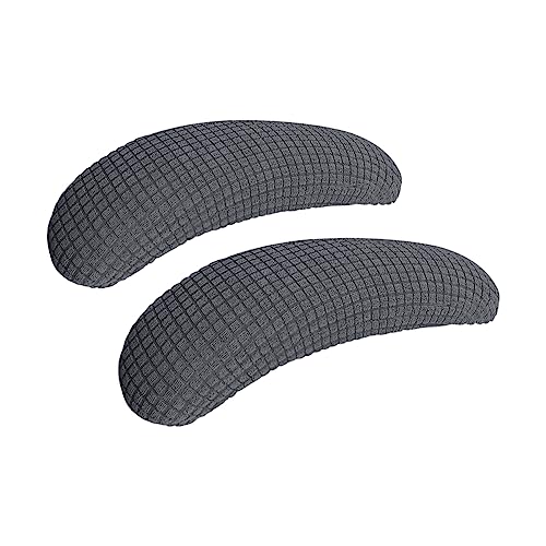 FORCHEER Office Chair Armrest Covers Dark Grey10-13 inch Long Stretchable Water Resistant Jacquard Desk Chair Arm Rest Covers for Computer Chair Arm Removable Washable 2 Pieces - color: Dark Grey, size: Chair Armrest Cover-Elastic