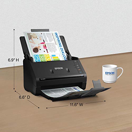 Epson Workforce ES-400 II High-Speed Color Duplex Desktop Document Scanner | For Computers including PC and Mac with Auto Document Feeder and Image Adjustment Tools