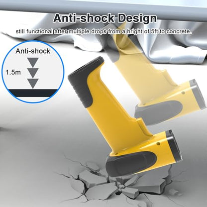 2.4GHz Wireless & Bluetooth Handheld 1D 2D Barcode Scanner, Triple Mode USB Laser Scanning Gun for Android iOS Windows, Retail Warehouse Inventory Management - color: Yellow