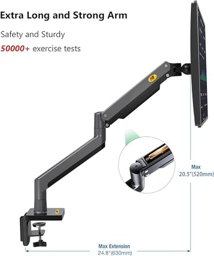 NB North Bayou Dual Monitor Arm Ultra Wide Full Motion Swivel Monitor Mount for 22''-32'' Monitors Load Capacity from 4.4 to 26.4lbs for Each Arm Height Adjustable Monitor Stand G35